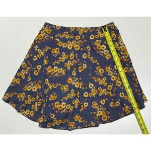 TOAD&CO‎ Women's Floral A-Line Skort Skirt Blue Yellow Daisy Print Size Medium